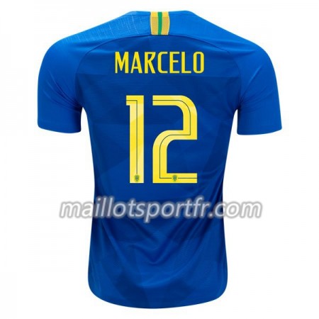 Maillot de Foot Brésil Marcelo 12 Exterieur Coupe du monde 2018 Maillot de Foot Brésil Marcelo 12 Exterieur Coupe du monde 2018